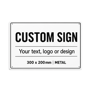 Pinnacle 300 x 200mm Metal Custom Sign