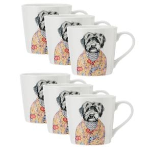 6PK Mikasa x Tipperley Hill Fine China Cockapoo Coffee Tea Drinking Mug 380mL