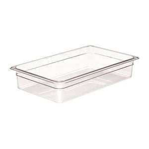 Cambro Gastronorm Food Pan Polycarbonate Clear 1/1 100mm Deep Commercial Kitchen Storage