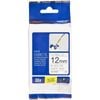 Brother 12mm Black on White Flexible TZE Tape Roll