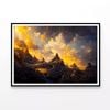 View of Mount Burst & Sunset  Print 100% Australian Made 90x60cm  (Poster)