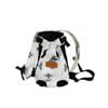 Anypet Small Gray Flower Print Denim Pet Carrier Backpack – Breathable Travel Bag With Pockets For Small Pets