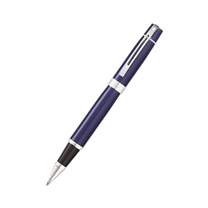 300 Blue Lacquer/Chrome Plated Pen (Rollerball)
