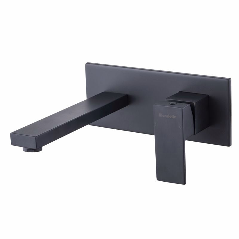 Rococo Matte Black Wall Basin Mixer