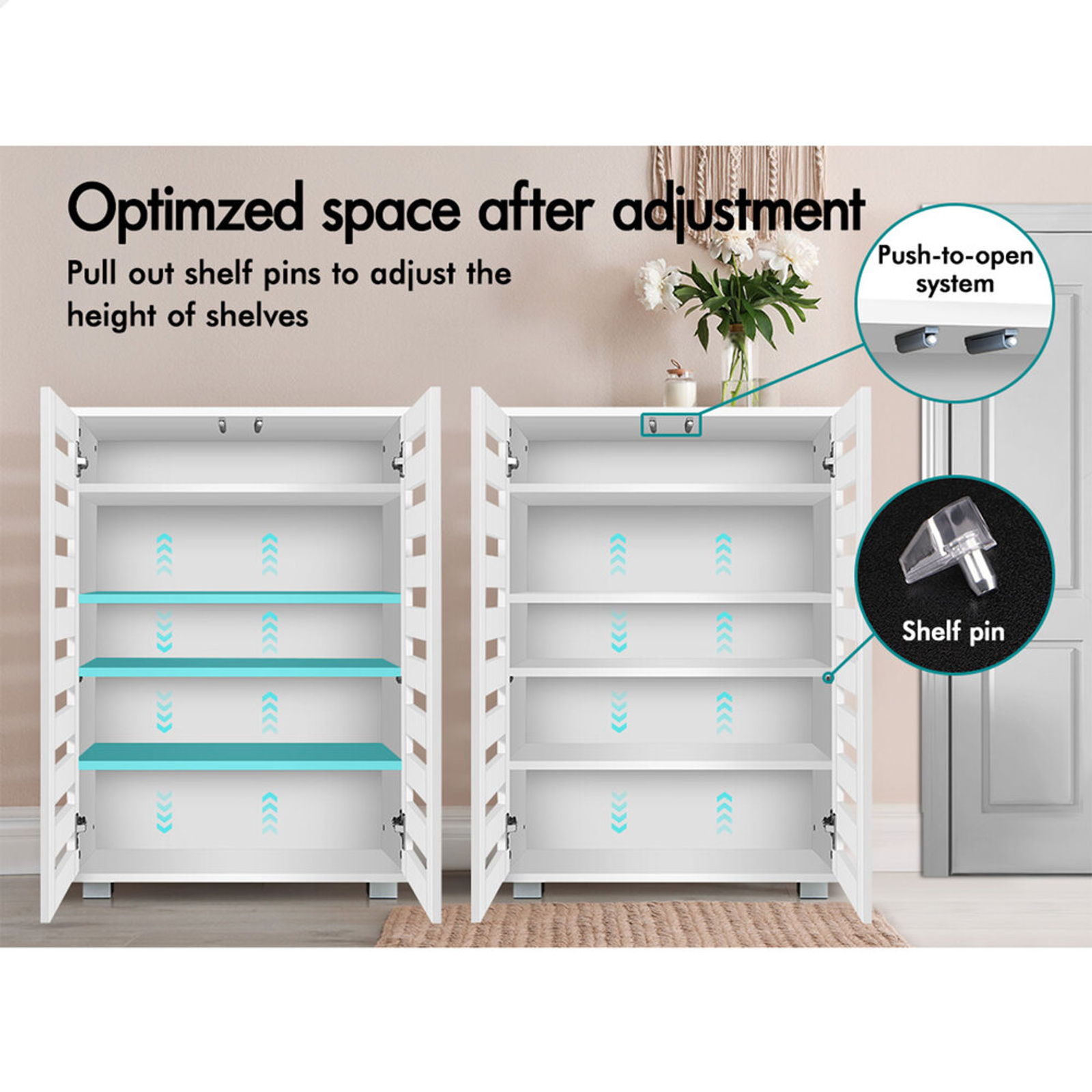 Bunnings shoe rack white sale