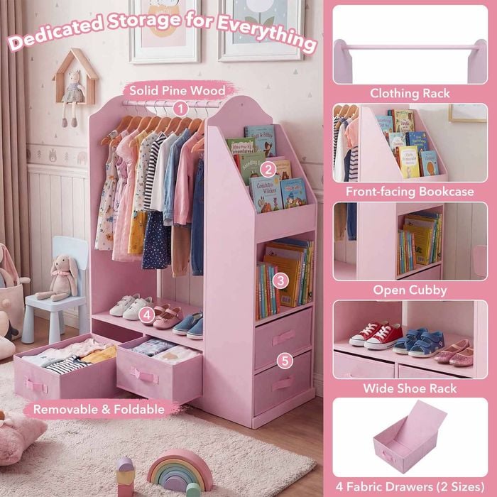 strapless open back dress Fantasy Fields Kids Freestanding Jasmine Star Print Clothing Rack with  US