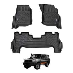 AUSGO Car Floor Mats for Toyota LandCruiser 76 Series LC76 2012-2023 All-Weather Floor Liners