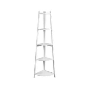 Randy & Travis White Corner Ladder Shelf Bookcase