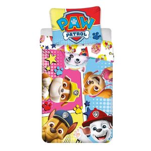 Paw Patrol Team Comic Kids Cotton Quilt Cover Set - Single Bed Size