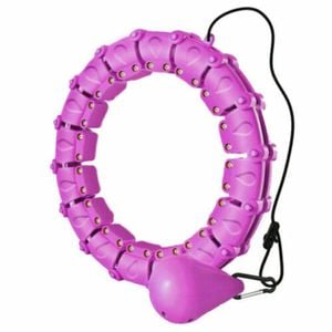 Provecta 24 Knots Smart Hula Hoop Purple Adjustable Weighted Fitness Hoop With Massage Function