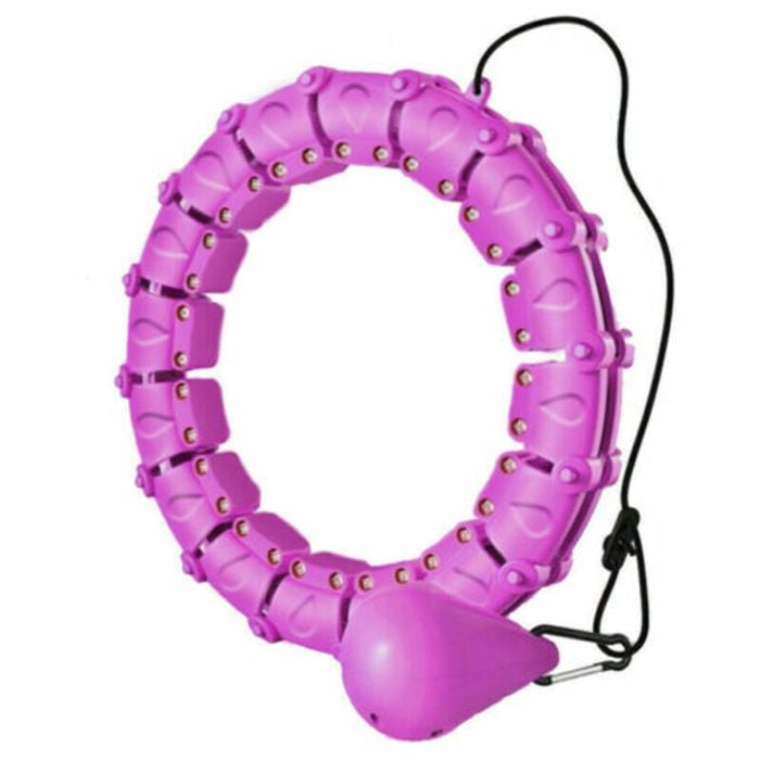 Provecta 24 Knots Smart Hula Hoop Purple Adjustable Weighted Fitness Hoop With Massage Function