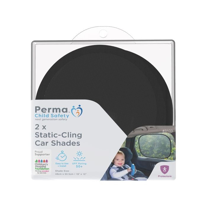Perma Child Safety Static-Cling Car Shade - 2 Pack
