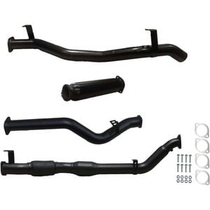 Ignite Exhausts Turbo Back For Toyota Landcruiser 79 Series V8 D/cab 3" Cat & Hotdog Black Aluminised Steel