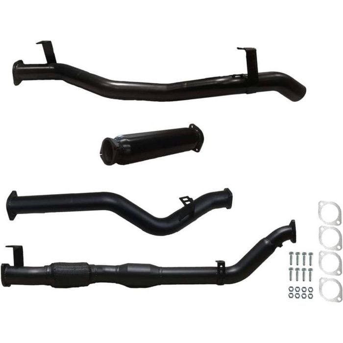 Ignite Exhausts Turbo Back For Toyota Landcruiser 79 Series V8 D/cab 3" Cat & Hotdog Black Aluminised Steel