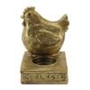 Willow & Silk Resin 11.5cm Antique Gold Chook Tealight Candle Holder