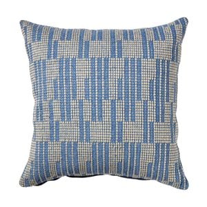 Kas Australia Sonny Outdoor Cushion Geometric Blue 50x50cm
