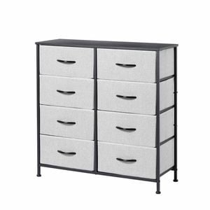 Sherwood Luna 8 Chest Of Drawers Lowboy Dresser Storage Wooden Desk Grey