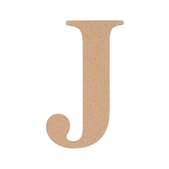 All Set 9cm MDF Alphabet Letter J