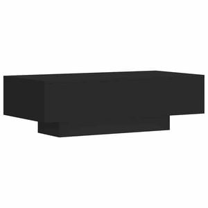 vidaXL Coffee Table Rectangular Side Table Sofa Table Black Engineered Wood