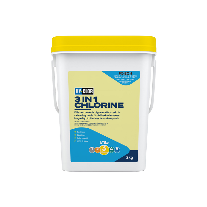 Hy-Clor 2kg 3 In 1 Pool Chlorine