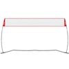 VEVOR Freestanding Volleyball Training Net Red with Carrying Bag for Indoor or Outdoor Use