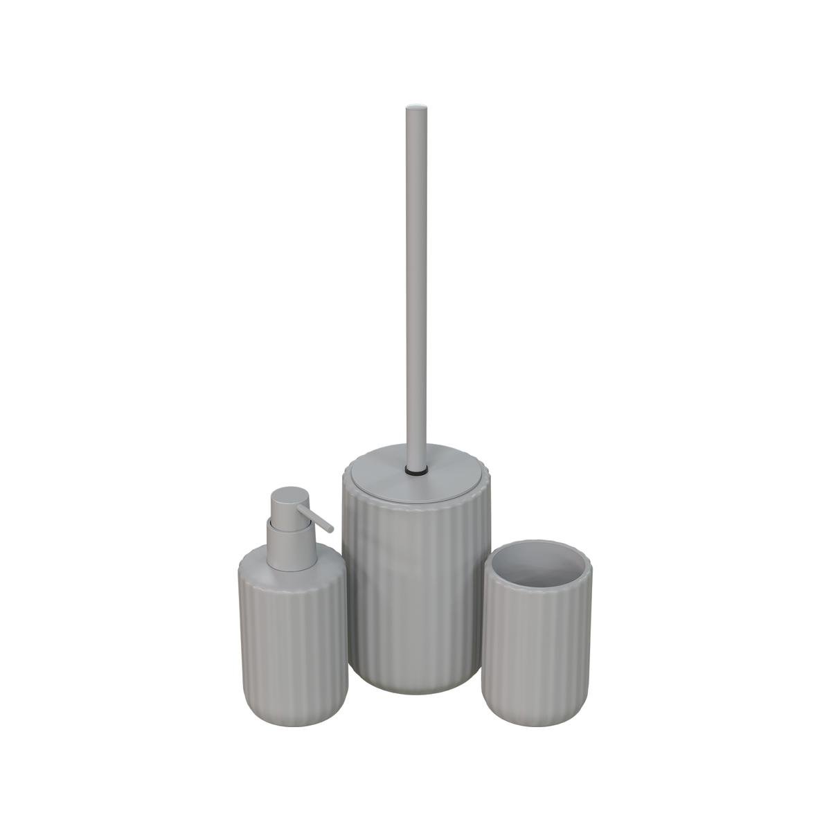 Astin Sinclair 3 Piece Sky Grey Sepino Bathroom Accessories Set ...