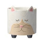 Northcote Pottery 12 x 12cm White Cat Pot