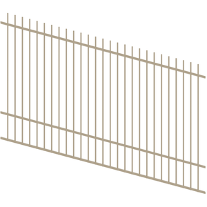 ProtectorAl 1201 - 2400 x 1500mm Paperbark Raked Up to 15º Picket Top Pool Fence Panel