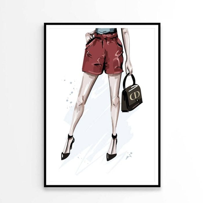 Black Heels with Luxury Bag   Print 100% Australian Made 60 x 90cm   (Poster)
