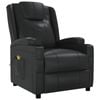 vidaXL Massage Chair Single Sofa Reclining Armchair Office Black Faux Leather