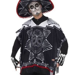 Mexican Day Of The Dead Bandit Adults Costume - One Size