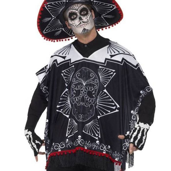 Mexican Day Of The Dead Bandit Adults Costume - One Size
