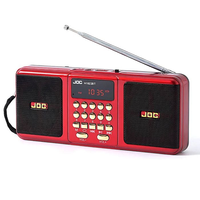 Portable Fm Radio Bluetooth Speaker Red