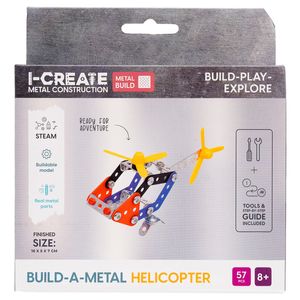 iCreate Build Your Own Metal Aircraft Kit - 57 Piece Set