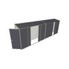 Build-a-Shed 0.8 x 6 x 2m Single Hinged Door Skillion Shed with Double and Single Sliding Side Doors - Grey