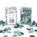 Mandala Art Real Teal Diamond Mosaic Tiles