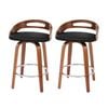 2x Artiss Bar Stools Swivel Dining Chairs Low Back