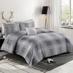 Dreamfields Super King Ashen Lattice Design Soft Quilt/Duvet/Doona Cover Set