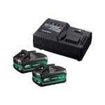 HiKOKI Multivolt Starter Pack with 2x MultiVolt Battery & 1 Charger Pack