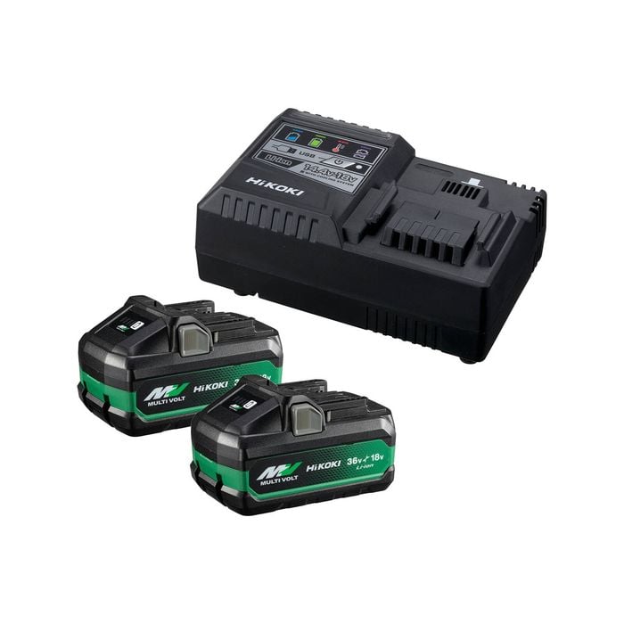 HiKOKI Multivolt Starter Pack with 2x MultiVolt Battery & 1 Charger Pack