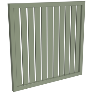 ProtectorAl 300-1000W X 300-1000H Pale Eucalypt Aluminium Welded Slat Panel Vertical 18mm Gap