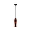 CLA Lighting LAMINA Copper Coloured Glass Pendant Light - Flat Top Ellipse