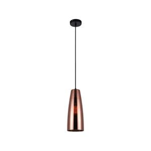 CLA Lighting LAMINA Copper Coloured Glass Pendant Light - Flat Top Ellipse