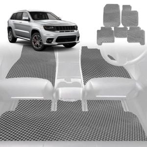 6D Diamond Car Floor Mats for Jeep Grand Cherokee 2011-2021-Full Set-Grey-Outback GT