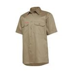Hard Yakka Khaki Core Lightweight Vented Short Sleeve Shirt - Size 3XL