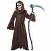 Ancient Grim Reaper Skull Skeleton Ghoul Robe Horror Halloween Boys Costume L