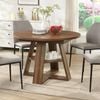 Homfurn 110-150cm Extendable Round Dining Table For 4-8, Modern Kitchen Oval Dining Table With Removable Leaves