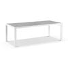 Southport Outdoor 2.17m Aluminium And Ceramic Rectangle Dining Table Frost White