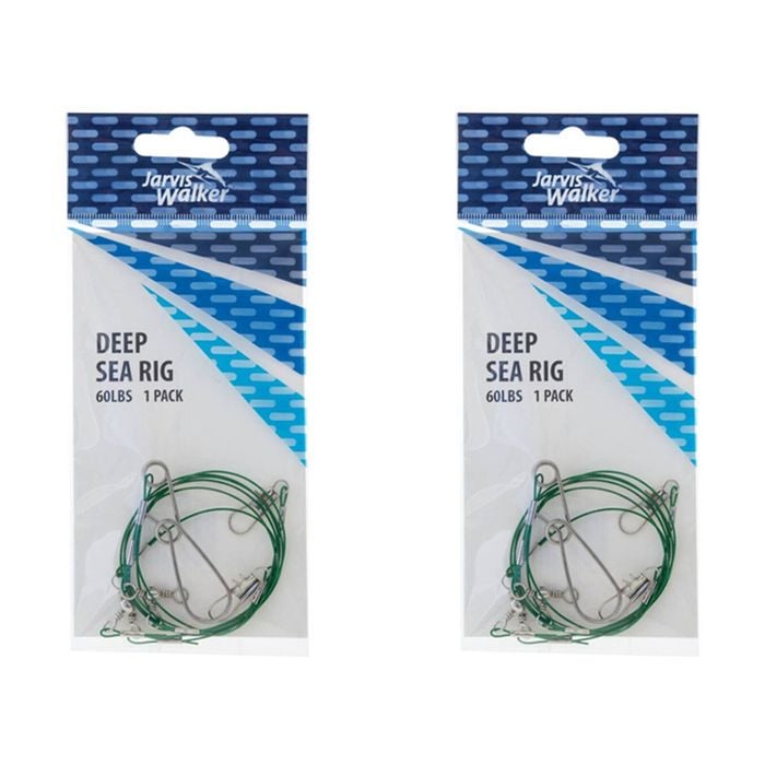 2x Jarvis Walker Deep Sea Rig - Deep Sea Fishing Rig With 60lb Wire