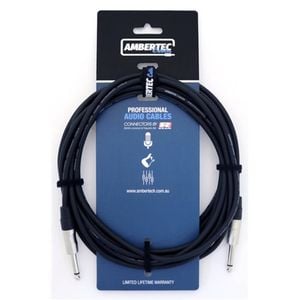 Guitar Cable Rean Connectors Straight Black 3m